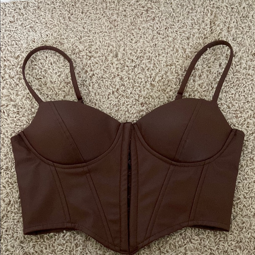 Windsor Brown Crop Top